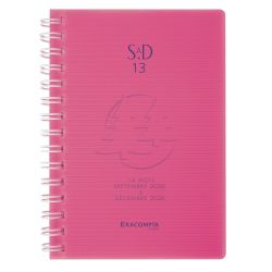Agenda de poche SAD 13S Linicolor 9 x 13 cm Semainier Septembre 2025 à Décembre 2026 - 16 mois.