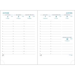 Recharge agenda de poche Horizons 13 9 x 13 cm Semainier Janvier à Décembre 2027 - Tranche naturelle