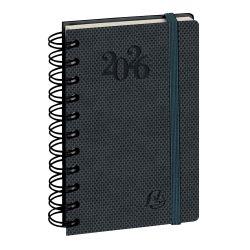Agenda de poche Journal 15S Quadrillé Swan spiralé 9 x 14,6 cm Janvier à décembre 2026