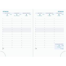 Recharge Agenda de poche Horizons 15 10,5 x 15 cm Semainier Janvier à Décembre 2027 - Tranche or