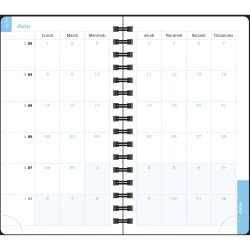 Recharge Agenda de poche Lady 16S spiralé 9 x 16 cm Semainier Janvier à Décembre 2027