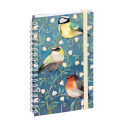 Agenda de poche Lady 16S spiralé Sophie Adde 9 x 16 cm Semainier Janvier à Décembre 2027 Oiseaux