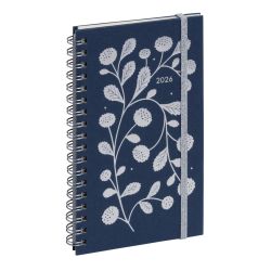 Agenda de poche Espace 16S spiralé Végétal 9 x 16 cm Semainier Janvier à Décembre 2026