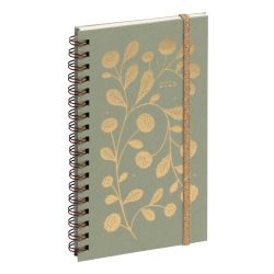 Agenda de poche Espace 16S spiralé Végétal 9 x 16 cm Semainier Janvier à Décembre 2026