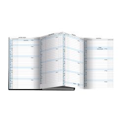 Recharge Agenda de poche Exaplan 16 accordéon 9 x 16 cm Planning mensuel Janvier à Décembre 2027
