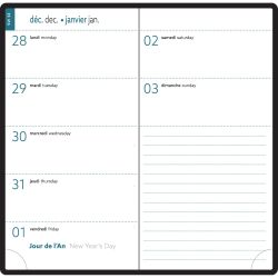 Recharge agenda de poche EasyTime 17 9 x 17 cm Janvier à Décembre 2027