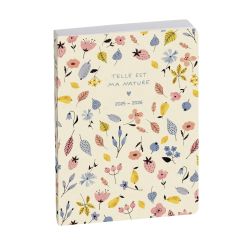 Agenda Forum Julie Adore Telle est ma nature 12 x 17 cm Journalier Août 2025 à Juillet 2026