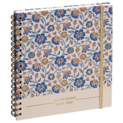 Agenda de bureau SAS 18S Lady Color Design 15 x 17 cm Semainier Septembre 2026 à Août 2027-Fleurs