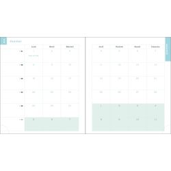 Recharge pour agenda de bureau Lady 18 15 x 17 cm Semainier Janvier à Décembre 2026