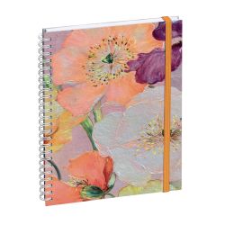 Agenda de bureau Lady 20S spiralé Sophie Adde 15 x 21 cm Semainier Janvier à Décembre 2027 Fleurs