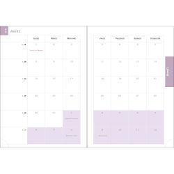 Recharge pour agenda de bureau Lady 20 21 x 15 cm Semainier Janvier à Décembre 2027