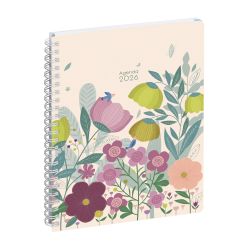 Agenda de bureau EasyTime 21S Spiralé Mini Labo 21 x 15 cm Semainier Janvier à Décembre 2026