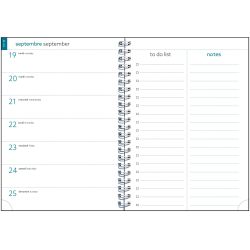 Recharge agenda de bureau EasyTime 21S Spiralé 21 x 15 cm Semainier Janvier à Décembre 2026