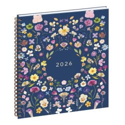 Agenda de bureau Eurotime 22S spiralé Chemin des Marettes intérieur recyclé 18,5 x 22,5 cm Semainier décembre 2025 à décembre 2026
