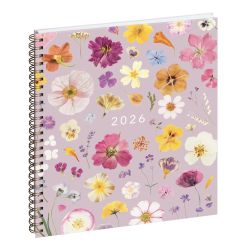Agenda de bureau Eurotime 22S spiralé Chemin des Marettes intérieur recyclé 18,5 x 22,5 cm Semainier décembre 2025 à décembre 2026
