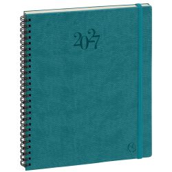Agenda de bureau Eurotime 22S spiralé Swan 18,5 x 22,5 cm Semainier Décembre 2026 à Décembre 2027