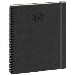 Agenda de bureau Eurotime 22S spiralé Swan 18,5 x 22,5 cm Semainier Décembre 2026 à Décembre 2027