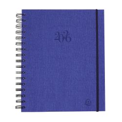 Agenda de bureau Journée planifiée 22S spiralé Carte Napura 18,5 x 22,5 cm Journalier Janvier à Décembre 2026