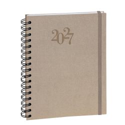 Agenda de bureau Journée planifiée 22S spiralé Carte Napura 18,5 x 22,5 cm Journalier Janvier à Décembre 2027