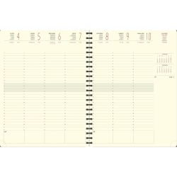 Recharge Agenda de bureau Eurotime 27S spiralé 21 x 27 cm Semainier Janvier à Décembre 2026