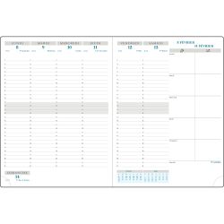 Recharge Agenda de bureau Horizons 27 21 x 27 cm Semainier Janvier à Décembre 2026