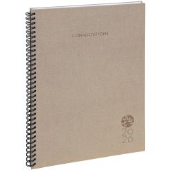 Agenda de bureau Consultations 29S spiralé Forever recyclé 29,7 x 21 cm Semainier Janvier à décembre 2026