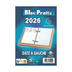 Bloc-pratic date à gauche 8,2 x 12 cm - 2026