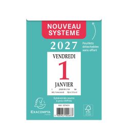Bloc éphéméride neutre seul 9,2x13,3cm - 2027