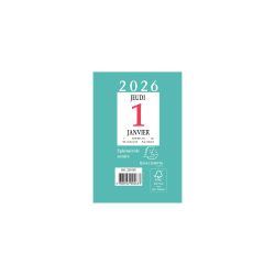 Bloc éphéméride neutre sans support 6,5 x 9,7 cm - 2026