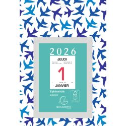 Bloc éphéméride neutre sur plaque papier 14,5 x 21,5 cm 2026