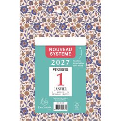 Bloc éphéméride neutre sur plaque papier 14,5 x 21,5 cm 2027