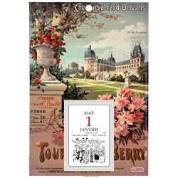 Bloc comique éphéméride Affiches anciennes sur support plaque imprimée 18 x 26 cm 2026