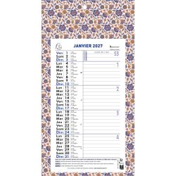 Calendrier mensuel  URBAN  avec feuillets détachables 15,5 x 28,5 cm support plaque imprimée 19 x 41 cm 2027 Color Design