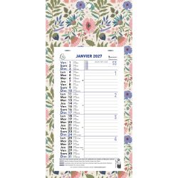 Calendrier mensuel Mini Labo avec feuillets détachables 13 x 23 cm sur support plaque imprimée 16 x 33 cm 2027