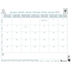 Calendrier Bloc mensuel EasyCal avec feuillets détachables 18 x 24 cm sans support 2027
