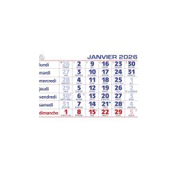 Recharge de feuillets mensuels 10,8 x 6,4 cm pour chevalet cartonné 13,5 x 10,5 cm 2026