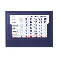 Calendrier avec feuillets mensuels sur chevalet cartonné pelline - 13,5 x 10,5 cm 2026