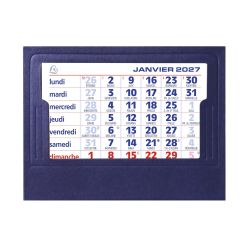 Calendrier avec feuillets mensuels sur chevalet cartonné pelline - 13,5 x 10,5 cm 2027