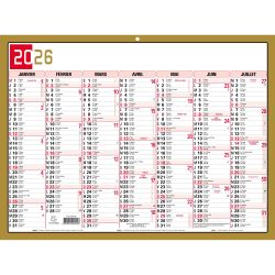 Calendrier Tricolore 22 x 29,5 cm Semestriel 2026
