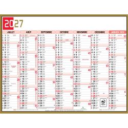 Calendrier Tricolore 22 x 29,5 cm Semestriel 2027