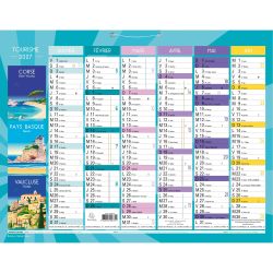 Calendrier illustré Tourisme 29,5 x 22 cm Semestriel 2027