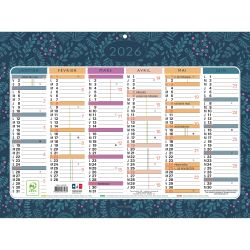 Calendrier Mini Labo avec décor recto-verso 29,5 x 22 cm Semestriel 2026