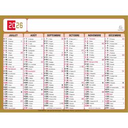 Calendrier Tricolore 13 x 17 cm Semestriel 2026
