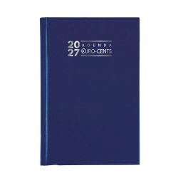 Agenda de bureau Carré Euro et cents 13,5 x 21 cm Journalier Janvier à Décembre 2027