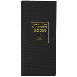 Agenda de bureau Banquier long Euro et cents 16 x 34 cm Journalier 2026