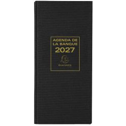 Agenda de bureau Banquier long Euro et cents 16 x 34 cm Journalier 2027