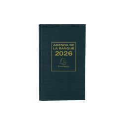 Agenda de bureau Banquier large Euro et cents 17,5 x 28 cm Journalier 2026