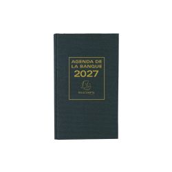 Agenda de bureau Banquier large Euro et cents 17,5 x 28 cm Journalier 2 volumes 2027