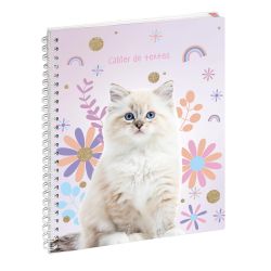 Cahier de textes Lovely Chat Blanc 17 x 22 cm