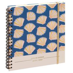 Agenda de bureau SAS 18S Lady Color Design 15 x 17 cm Semainier Septembre 2026 à Août 2027-Coquillage